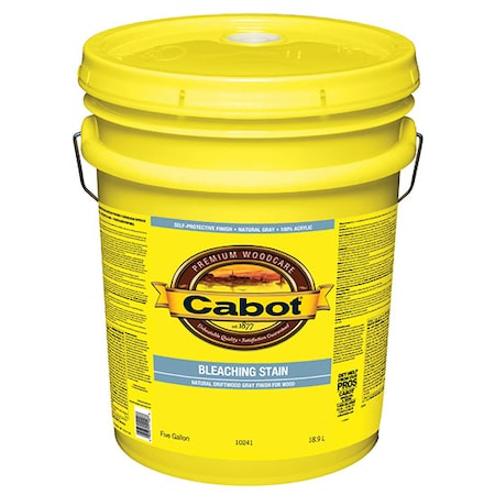Cabot 5 Gal Natural Driftwood Gray Bleaching Stain 100% Acrylic Finish 10241